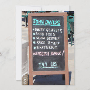 Engraçado janto de comidas ou convite para almoç