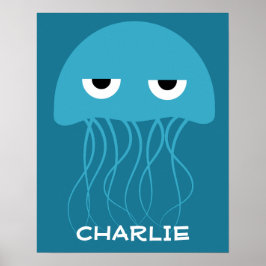 Engraçado Jellyfish, nome personalizado poster