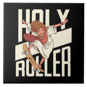 Engraçado Jesus de Patins Holy Roller