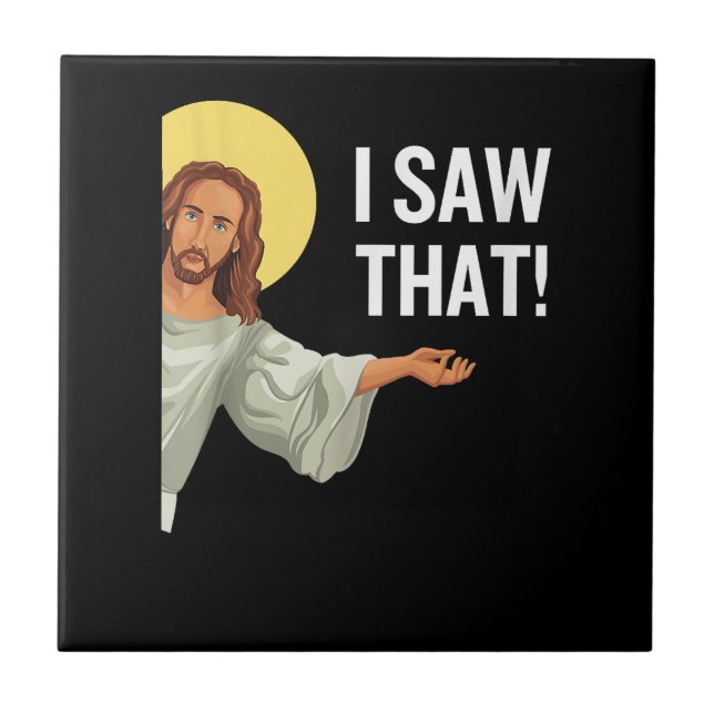 Engraçado Jesus Meme Eu Vi Que Christian Cote Deus (Frente)