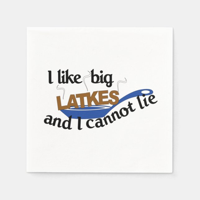 Engraçado latente judeu Hanukkah guardanapos (Frente)