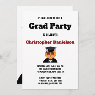 Engraçado Legal Convite para Festa de formatura de
