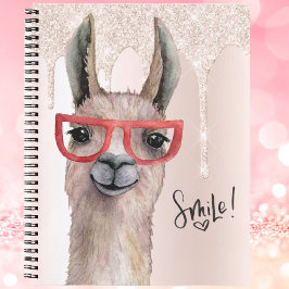 Engraçado Llama Girly Pink Glitter