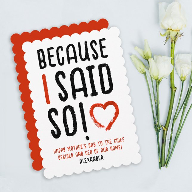 Engraçado Mãe Dizendo Amor Típica Branca Vermelha (Criador carregado)