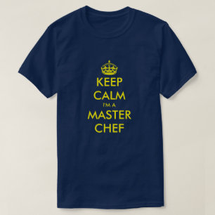 Engraçado manter calma cozinhar camisa para o che