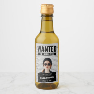 Engraçado Mugshot Desejado Poster, Nome e Texto Pe
