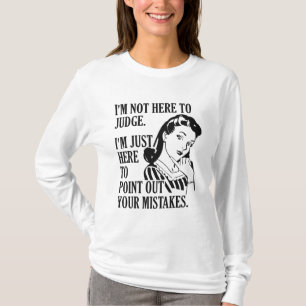 Engraçado "Não Aqui Para Julgar" camisas e jaqueta