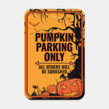 Engraçado Novelty Halloween Pumpkin Estacionando a