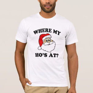 Engraçado onde meu Ho na camisa do Natal