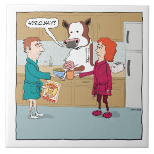 Engraçado ordenhando a vaca