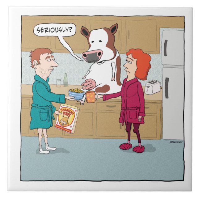 Engraçado ordenhando a vaca (Frente)