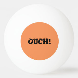 Engraçado "ouch"! Bola do pino laranja e amarelo