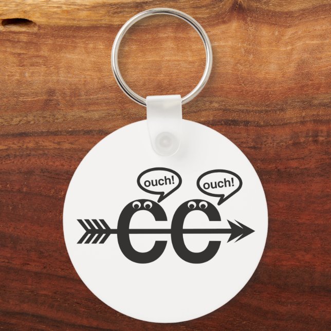 Engraçado País Cruzado ©Ouch! Executando Chaveiro  (Frente)