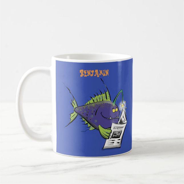 Engraçado, peixe-espinho, caneca de café (Esquerda)