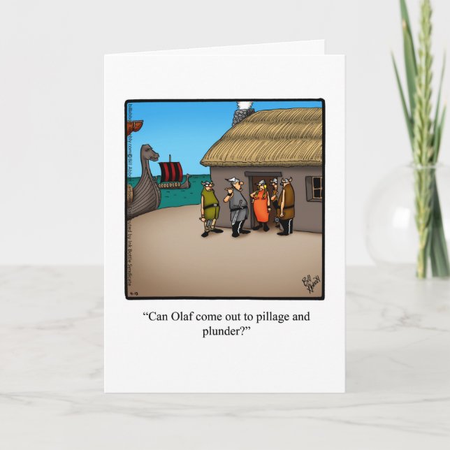 Engraçado Pensar Em Seu Cartão De Saudação Humor (Frente)