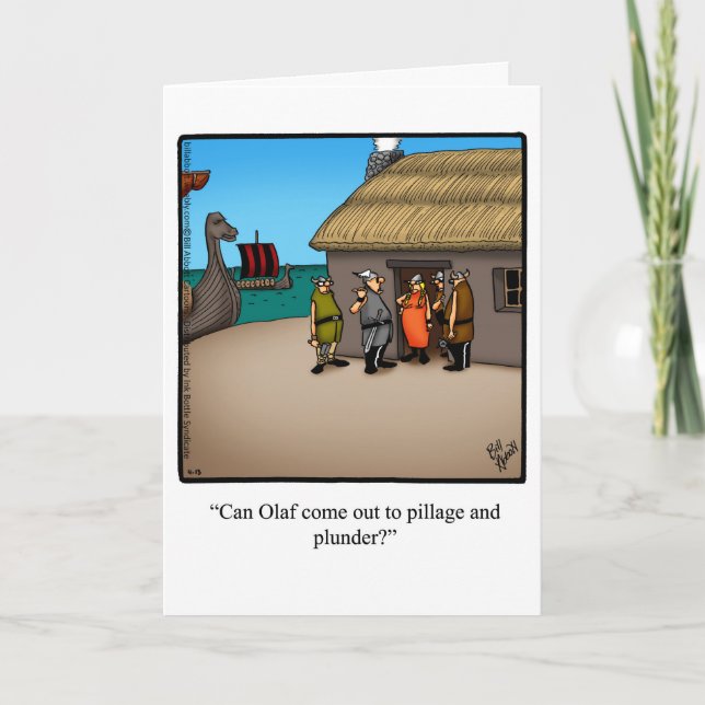 Engraçado Pensar Em Seu Cartão De Saudação Humor (Frente)