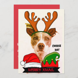 Engraçado, personalizado Xmas. Hats Convite