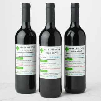 Engraçado Personalizar o rótulo do vinho de prescr