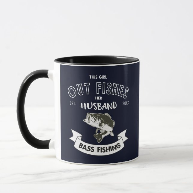 Engraçado pesque para fora a caneca da pesca da (Esquerda)