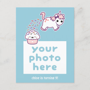 Engraçado Pooping Unicorn Foto: Convites de Aniver