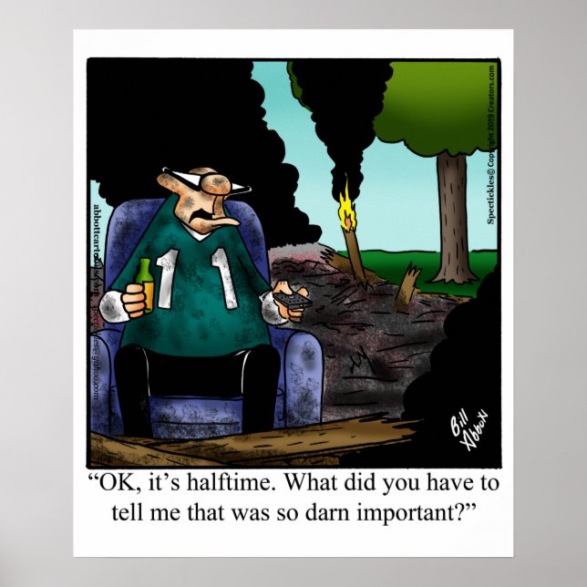 Engraçado Poster de Humor de Futebol (Frente)