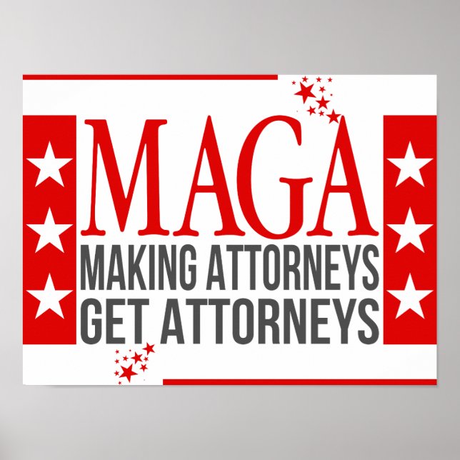 Engraçado Poster de MAGA com citação política sarc (Frente)