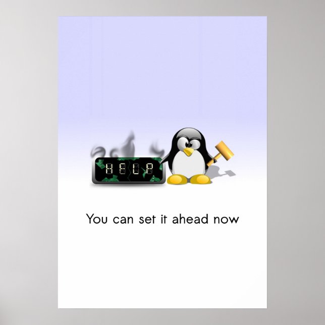 Engraçado Poster de Tempo de Poupança de Luz Anti- (Frente)