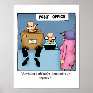 Engraçado Posto Office Mail Humor Poster