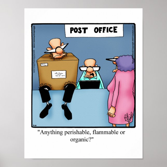 Engraçado Posto Office Mail Humor Poster (Frente)
