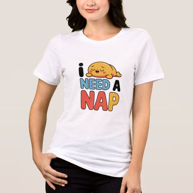 Engraçado Precisa Dormir Fofo Cartoon Sonolento (Frente)