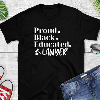 Engraçado Preto Advogado Negro Negro Camisa Negra