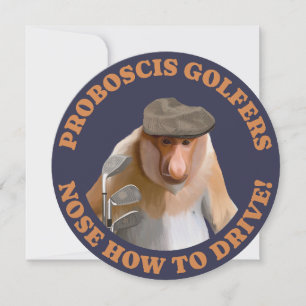 Engraçado Proboscy Monkey Golf Amantes