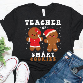 Engraçado Professor Smart Cookies Camisa de Natal