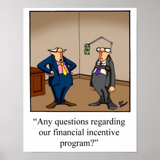 Engraçado Programa de Incentivo Financeiro Poster (Frente)