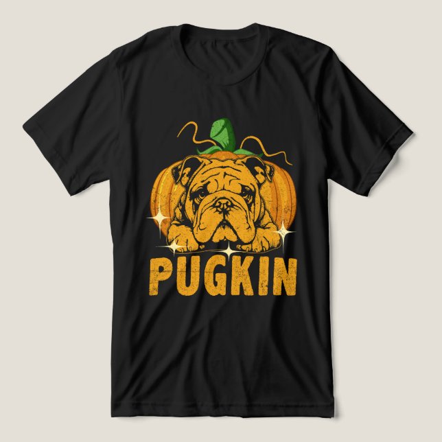 Engraçado Pugkin Pug Lover (Design frontal)