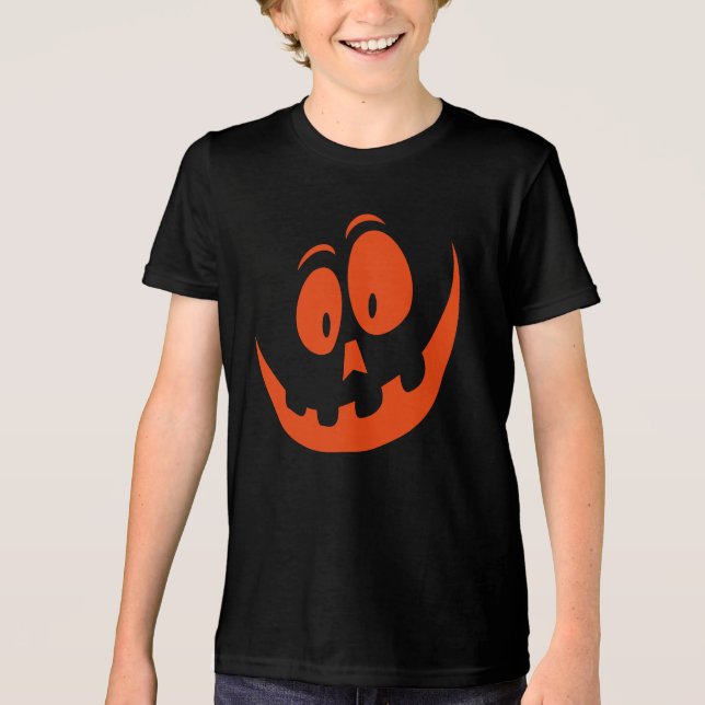 Engraçado Pumpkin Jack O Lanterna Rosto Halloween (Frente)