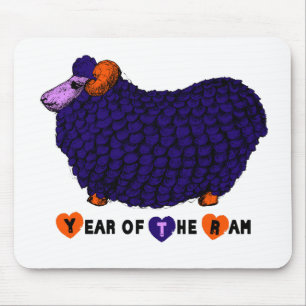 Engraçado Ram Chinês Ram Ano Zodiac Mousepad