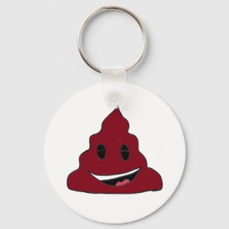 Engraçado Red Poop Emoji Chaveiro