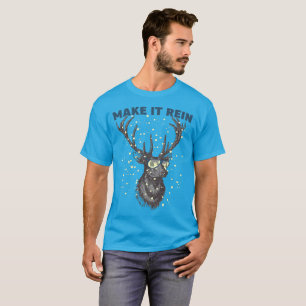 Engraçado Reindeer Natal Feriado Camiseta sazonal