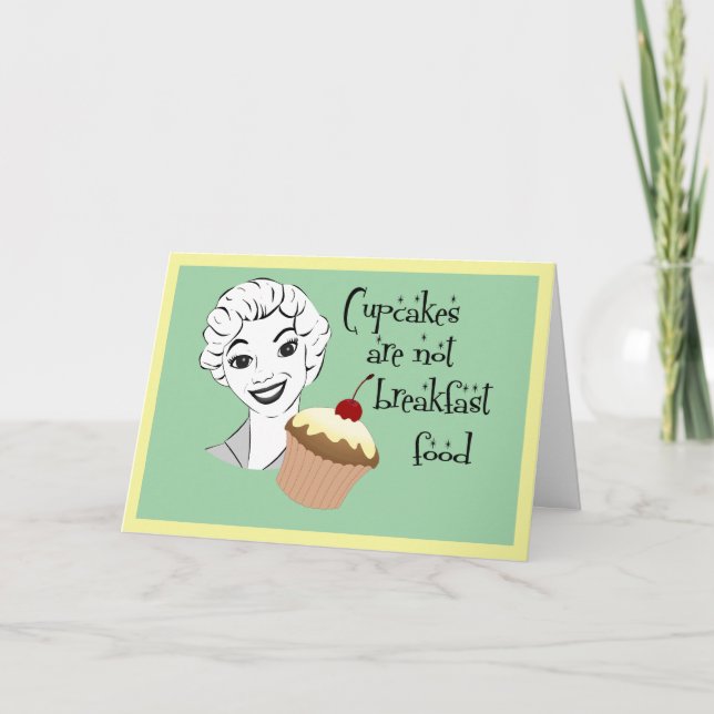 Engraçado Retro Mãe Dizendo Cartão Saudável (Frente)