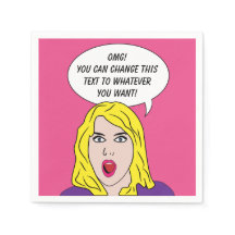 ENGRAÇADO RETRO MULHERES guardanapos de papel pers