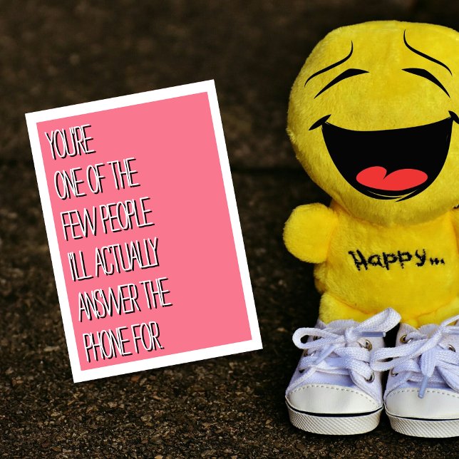 Engraçado Rosa Eu só vou atender o seu cartão de t (Criador carregado)