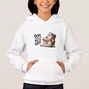 Engraçado Santa Claus Naughty List Design de Natal