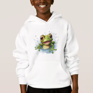 Engraçado Sapo Hoodie para Meninos - Diversão de R