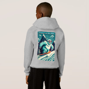 Engraçado Sasquatch Estava Aqui No Snowboard Winte