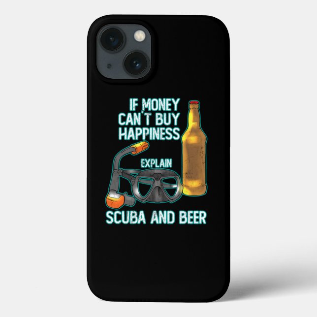 Engraçado Scuba Merging Beer Humorous Gift For Div (Verso)