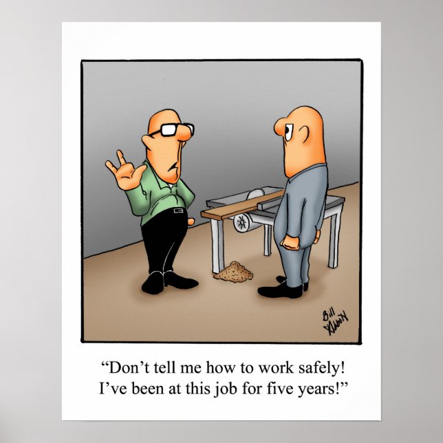 Engraçado Segurança Humor Poster (Frente)