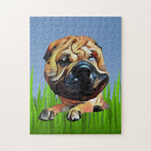 Engraçado Shar Pei Dog 252 Quebra-cabeça