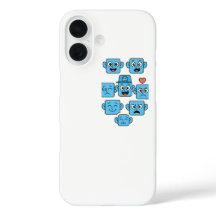 Engraçado Smilo Emoji Capas de iphone-Rostos Azuis
