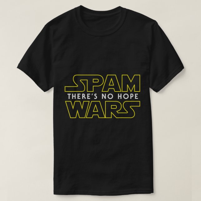 Engraçado Spam Camisa Computador Geek Tee Spam Gue (Frente do Design)